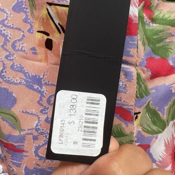 LF The Brand Floral‎ Tropical Shorts Pink Green - Picture 5 of 7